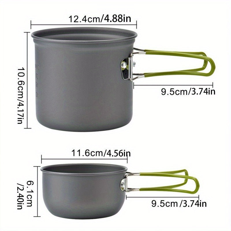 Outdoor Camping Cookware Set with Tableware
