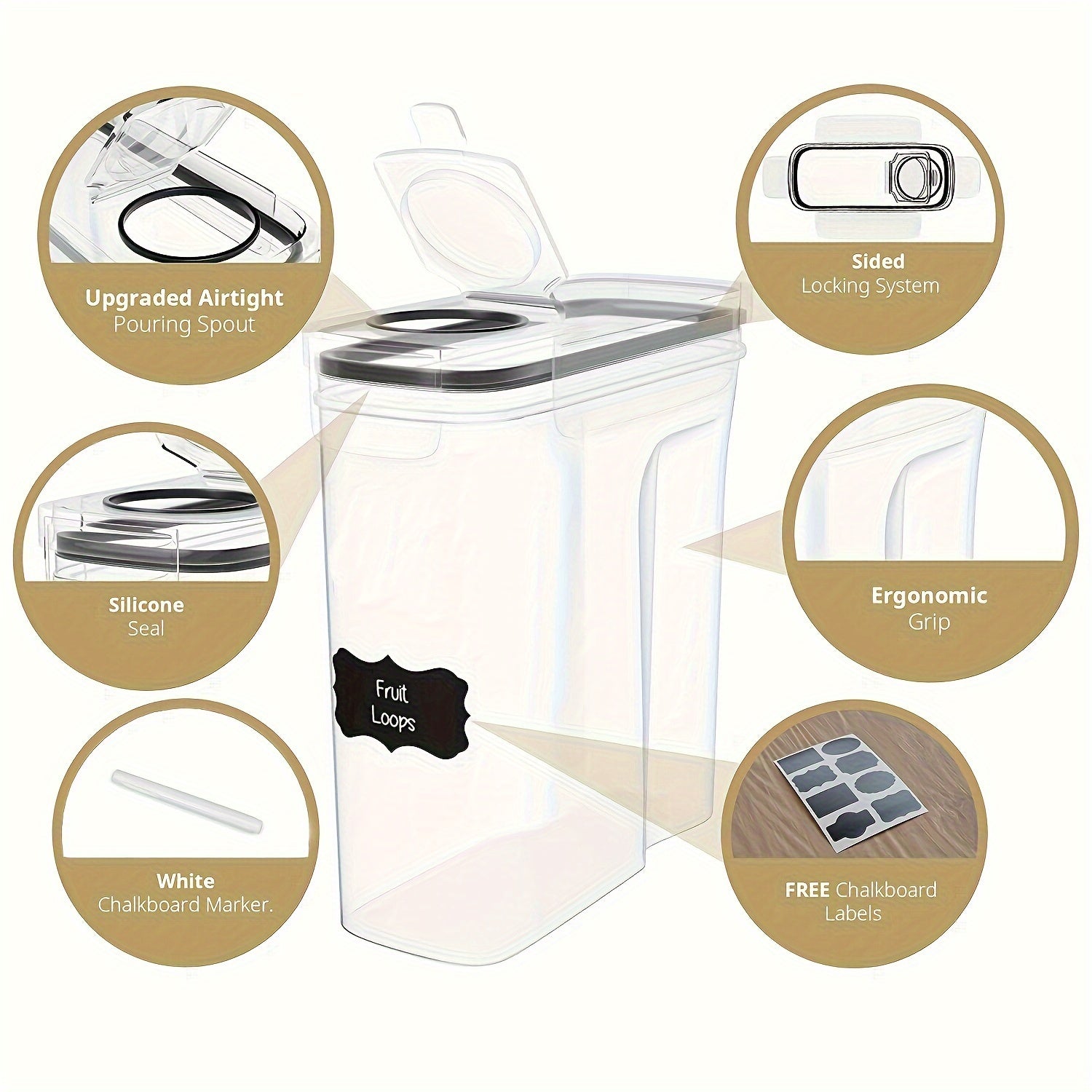 4 pc set of Plastic Food Storage Containers