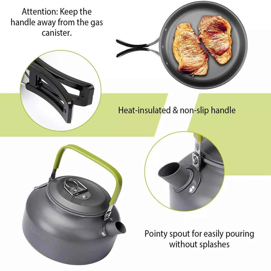 12pcs Portable Outdoor Camping Cookware