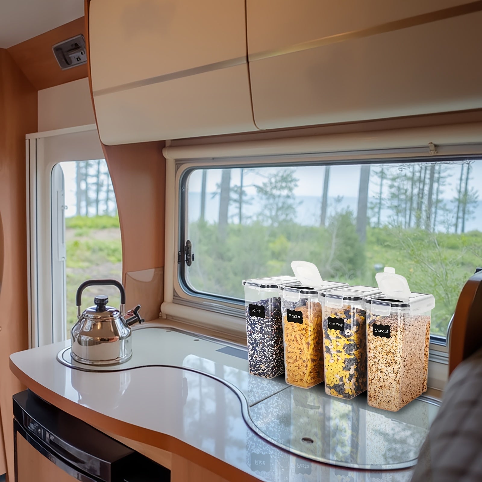 4 pc set of Plastic Food Storage Containers