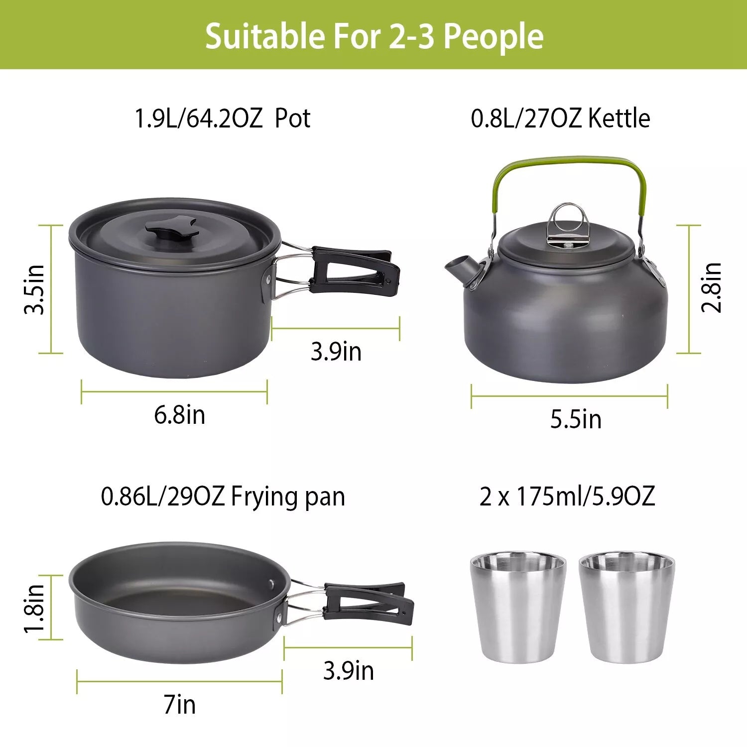 12pcs Portable Outdoor Camping Cookware