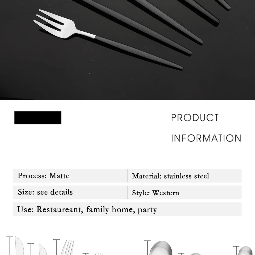 Stainless Steel Silver Cutlery Set