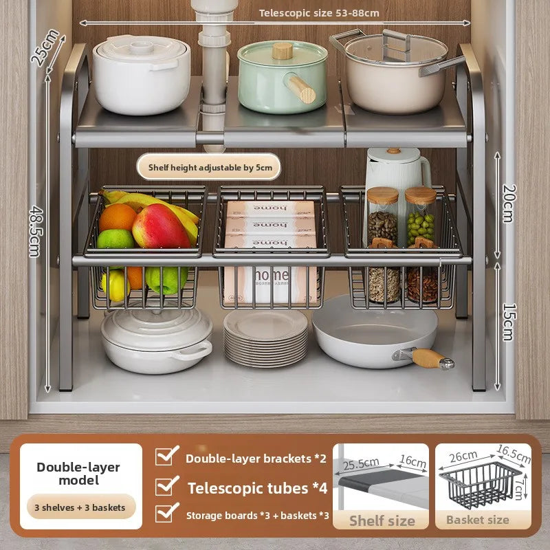 Kitchen Sink Expandable Storage