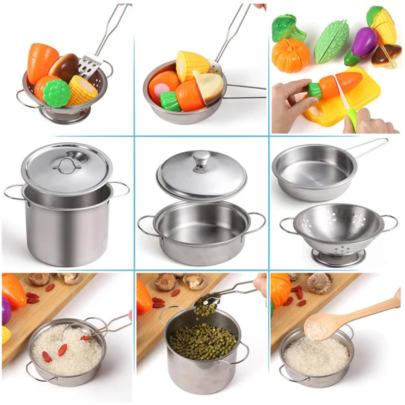Stainless Steel Kitchen Play Set