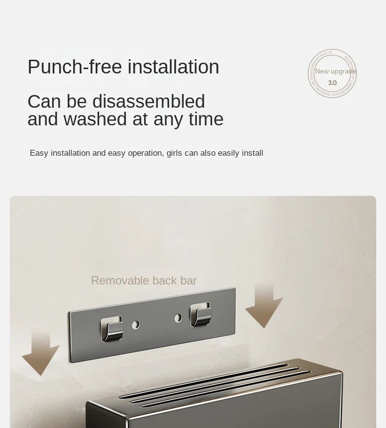 Wall-mounted kitchen knife storage block