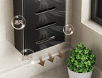 Wall-mounted kitchen knife storage block