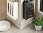 Wall-mounted kitchen knife storage block