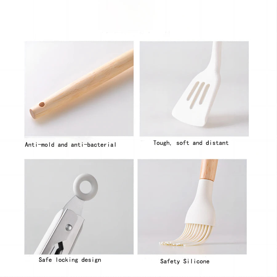 Silicone 14-piece Cooking Utensils Set