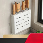 Wall-mounted kitchen knife storage block