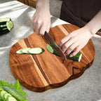 Pumpkin Shaped Wooden Kitchen Cutting Board