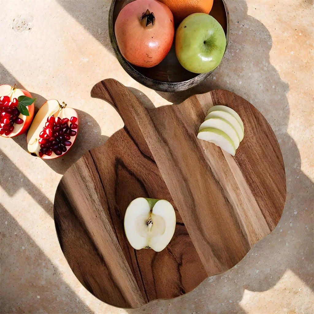 Pumpkin Shaped Wooden Kitchen Cutting Board