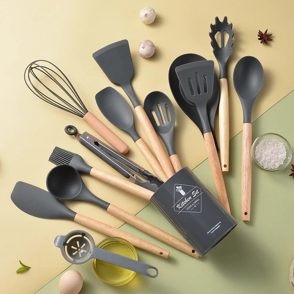 Silicone 14-piece Cooking Utensils Set