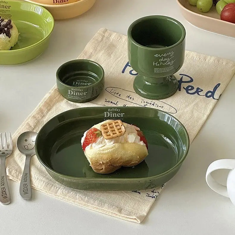 Korean Dishes Afternoon Tea Utensils