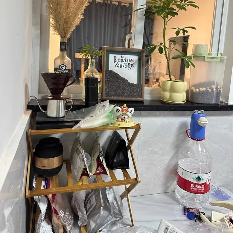 Bamboo Three-Layer Drying Rack