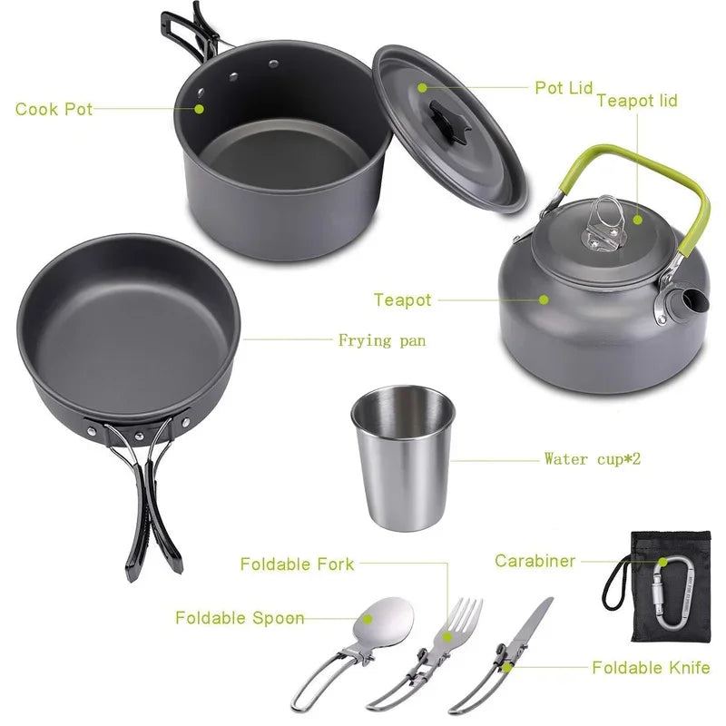 Aluminum Camping Cookware Set