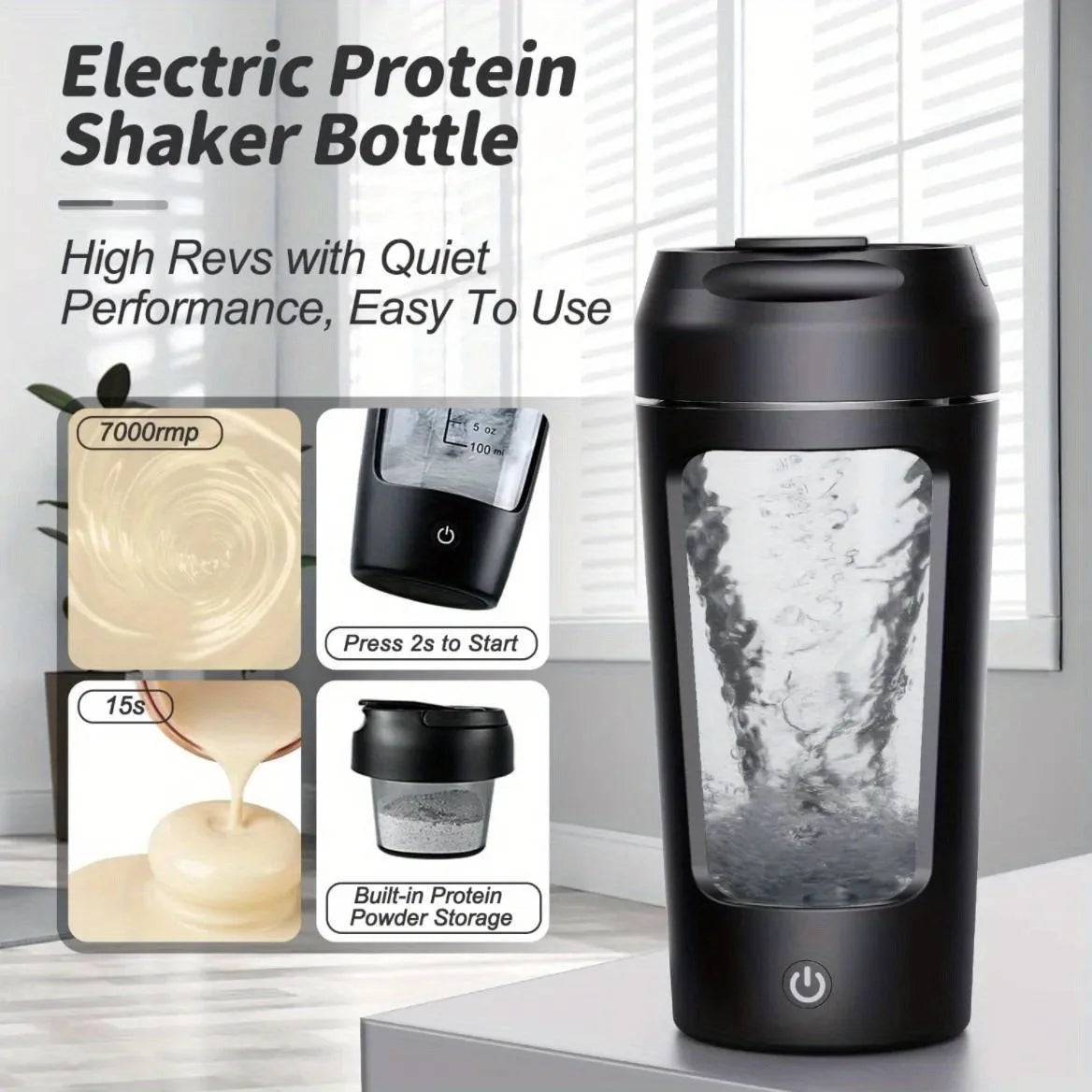 Electric Protein Powder Shaker Bottle