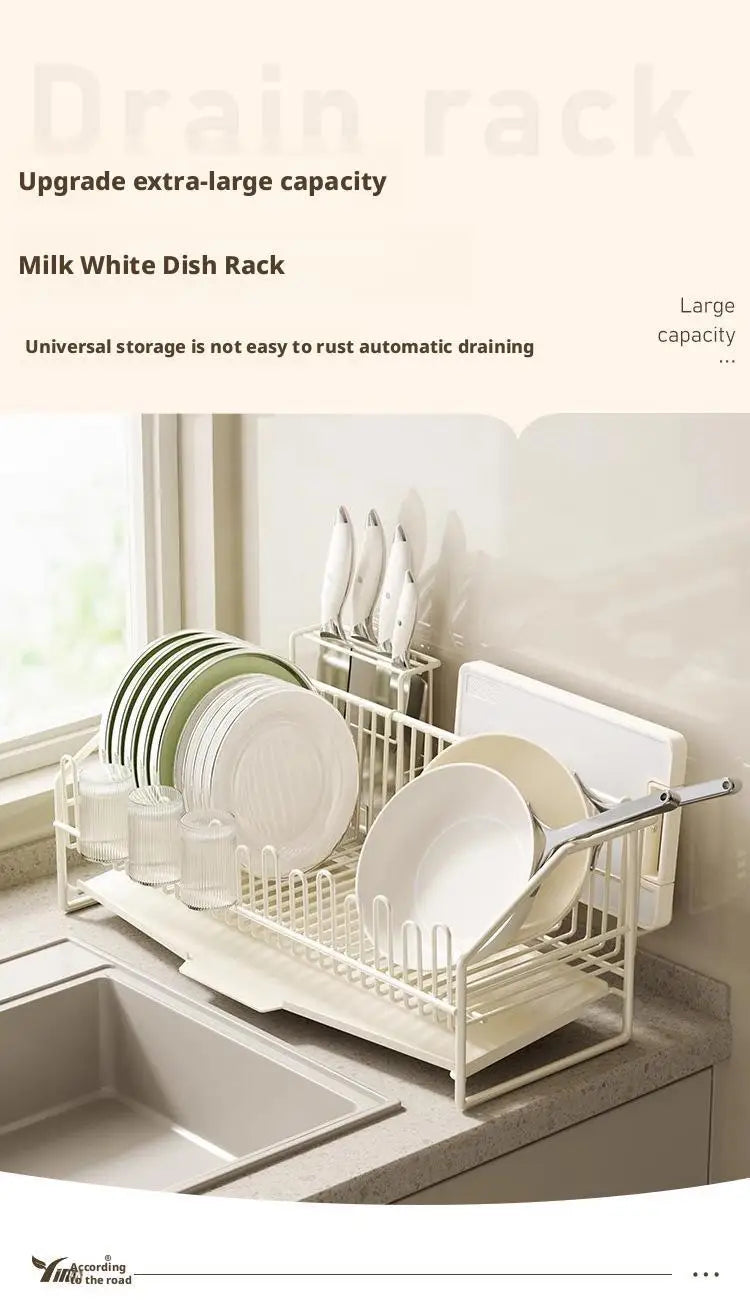 All-purpose dish rack with drain
