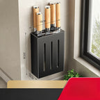 Wall-mounted kitchen knife storage block