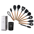 11-piece cooking tool set with storage bucket