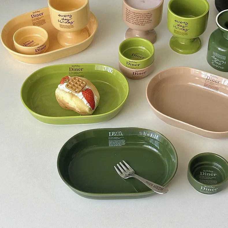 Korean Dishes Afternoon Tea Utensils
