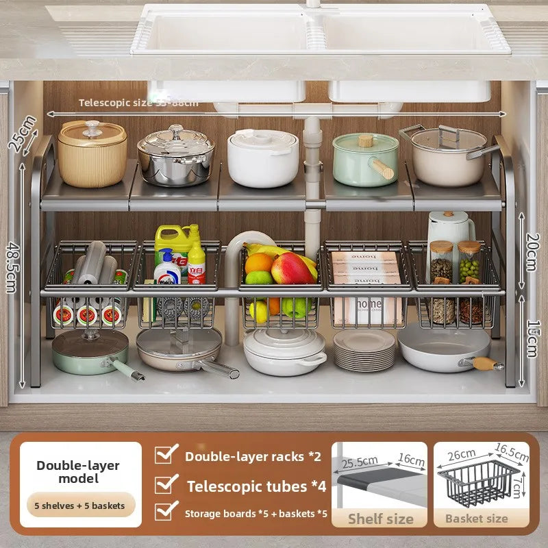 Kitchen Sink Expandable Storage