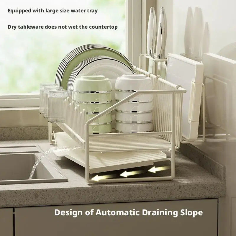 All-purpose dish rack with drain