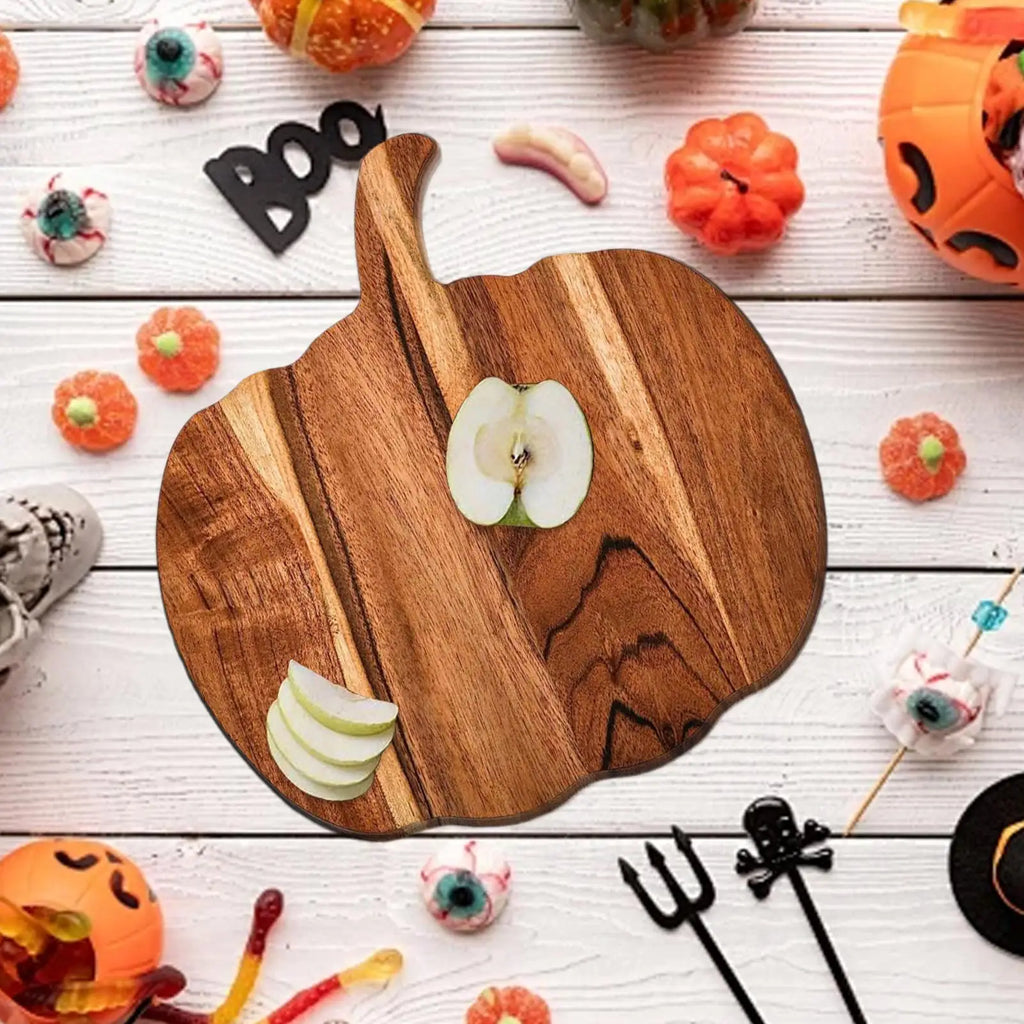 Pumpkin Shaped Wooden Kitchen Cutting Board