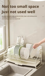 All-purpose dish rack with drain