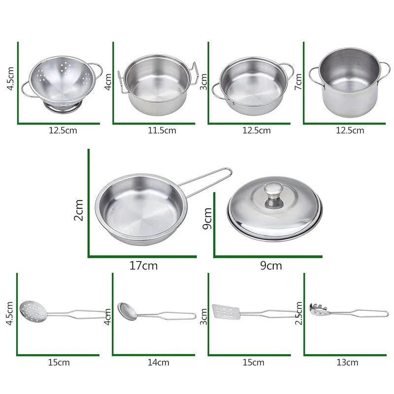 Stainless Steel Kitchen Play Set