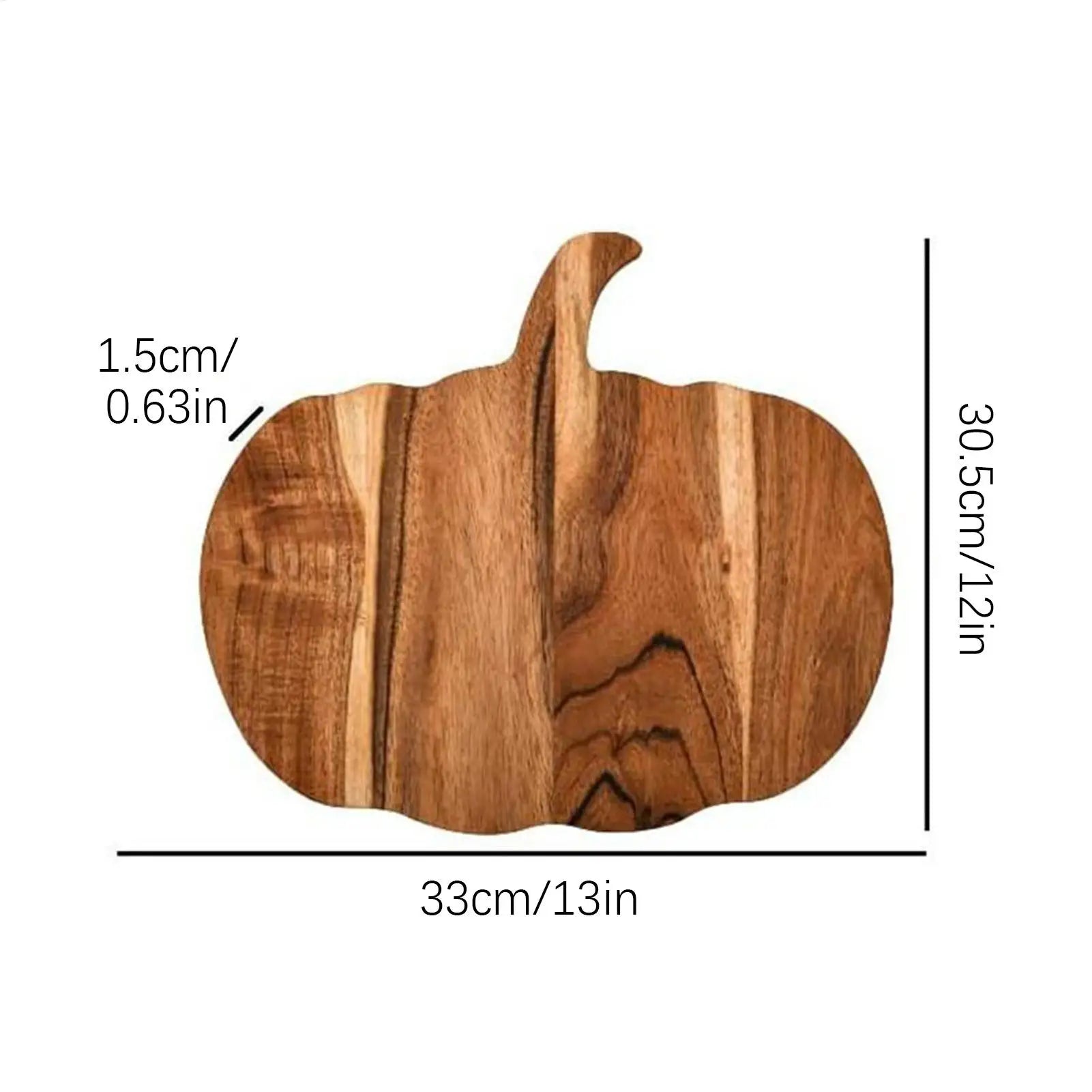 Pumpkin Shaped Wooden Kitchen Cutting Board