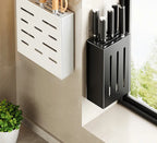 Wall-mounted kitchen knife storage block