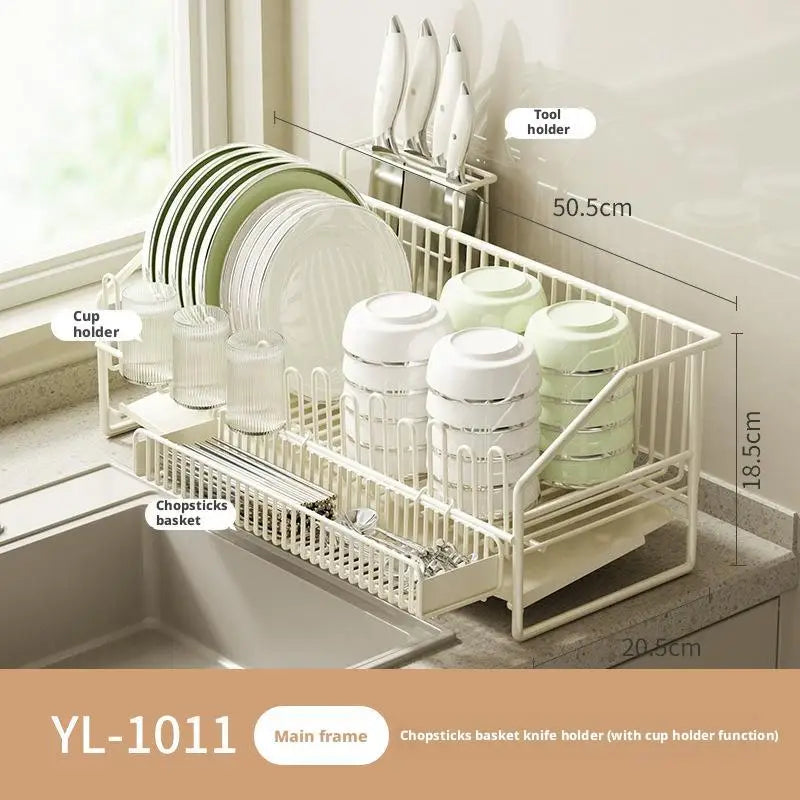 All-purpose dish rack with drain