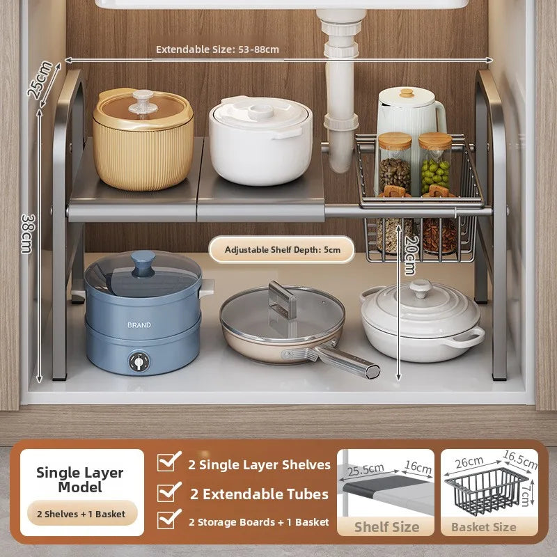 Kitchen Sink Expandable Storage