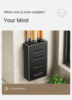 Wall-mounted kitchen knife storage block