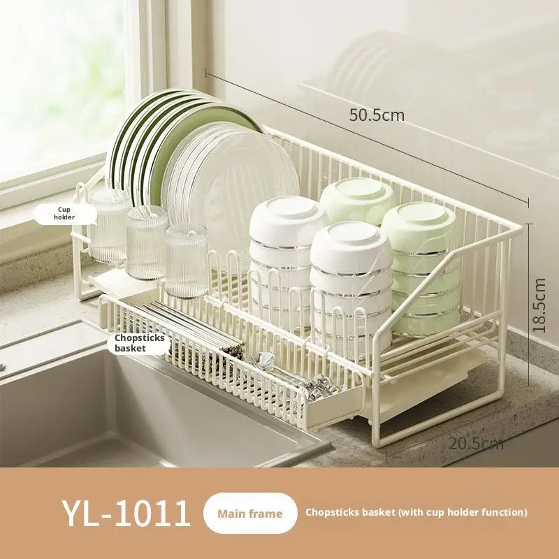 All-purpose dish rack with drain