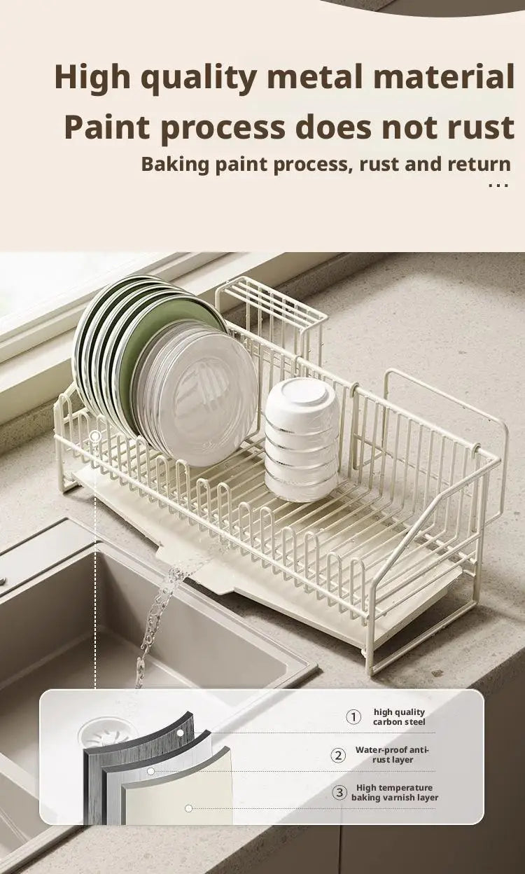 All-purpose dish rack with drain