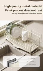 All-purpose dish rack with drain