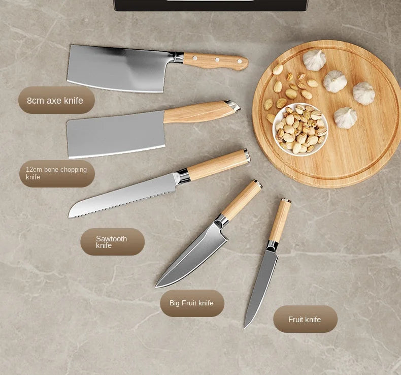 Wall-mounted kitchen knife storage block