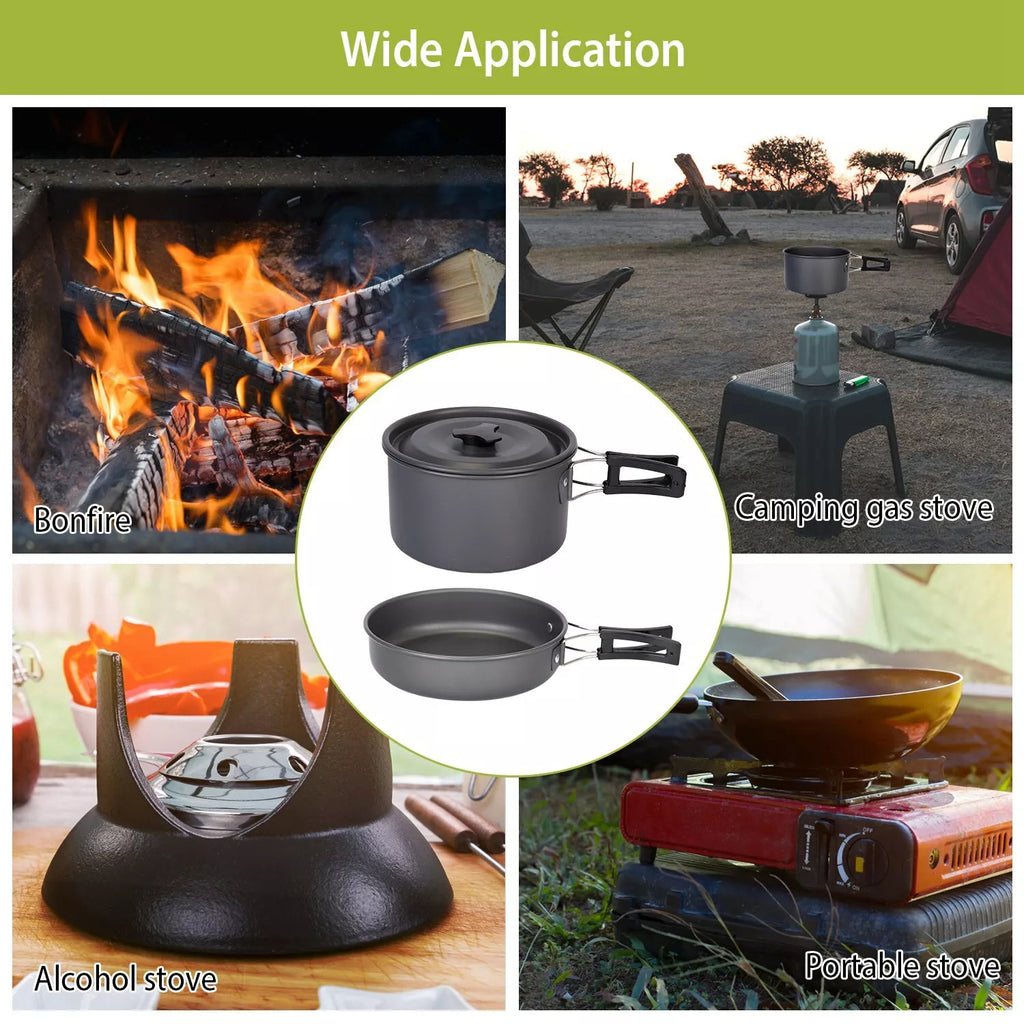 12pcs Portable Outdoor Camping Cookware
