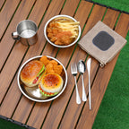 44pc Stainless Steel Outdoor Cookware Mess Kit