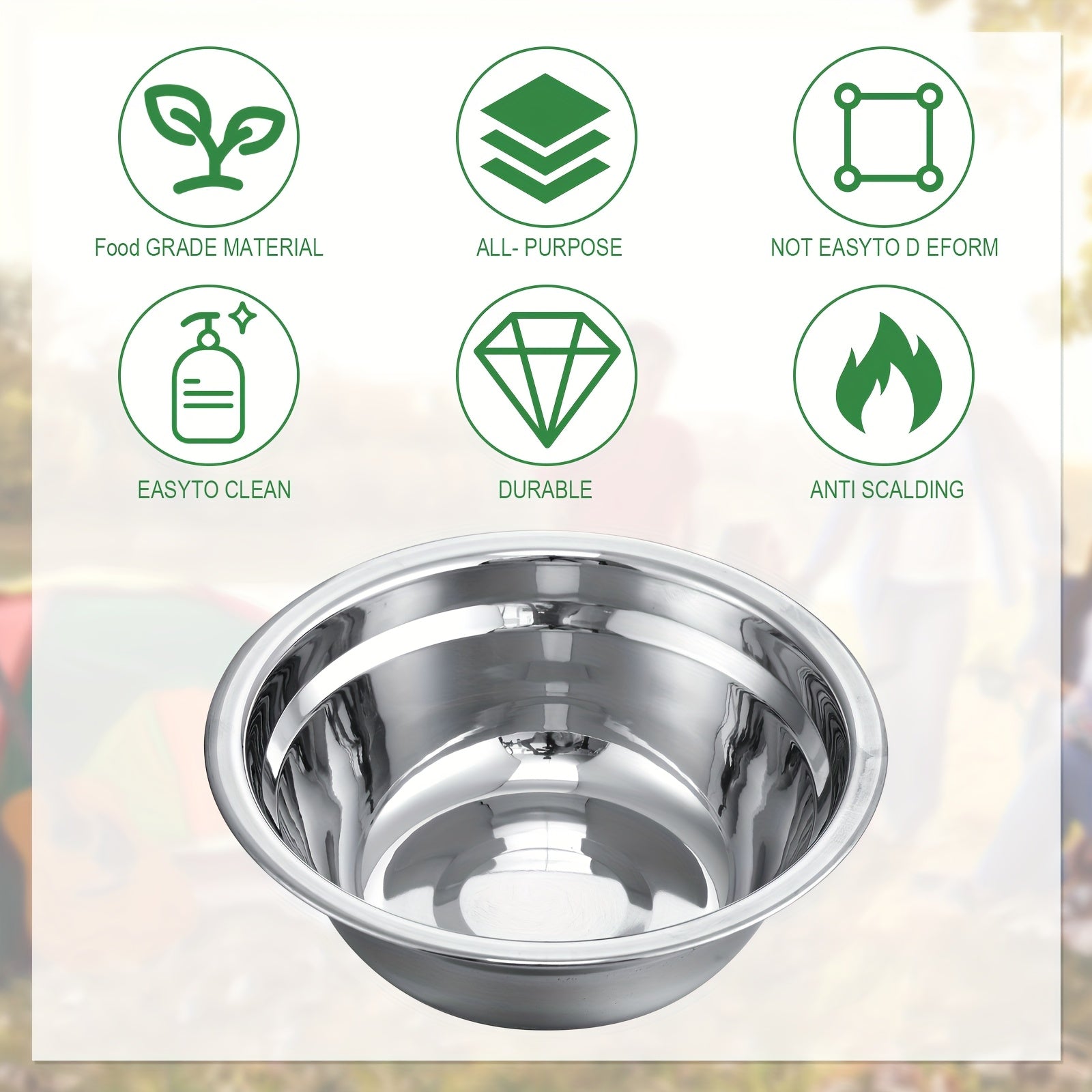 44pc Stainless Steel Outdoor Cookware Mess Kit