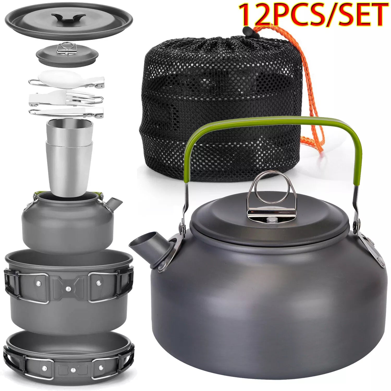 12pcs Portable Outdoor Camping Cookware