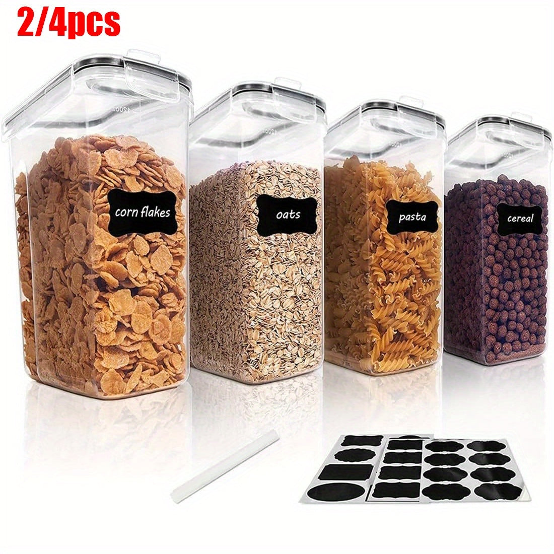 4 pc set of Plastic Food Storage Containers